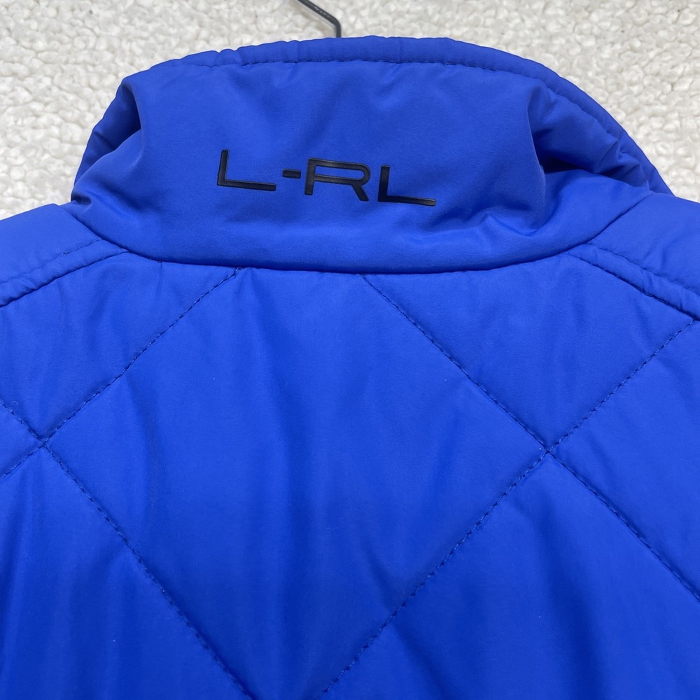 Lauren Ralph Lauren Vest Womens M Blue Quilted Puffer Full Zip L-RL Mock Neck - Picture 7 of 8